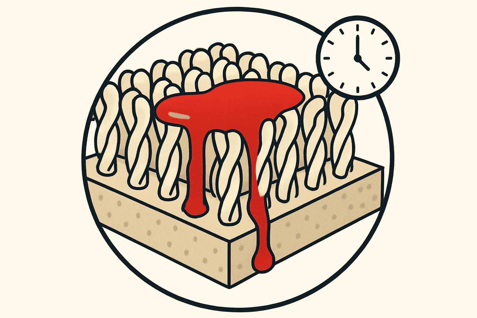 Close-up of nail polish penetrating carpet fibers showing why immediate action is necessary