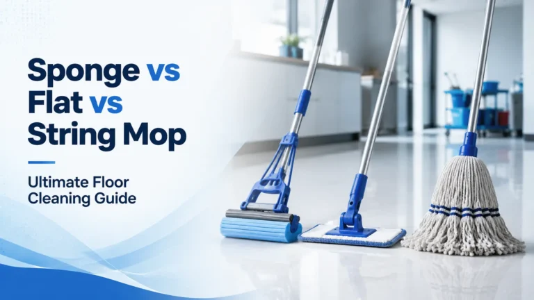 Sponge vs Flat vs String Mop